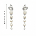 Elegant Pearl Drop Earrings with Crystal Starburst Studs